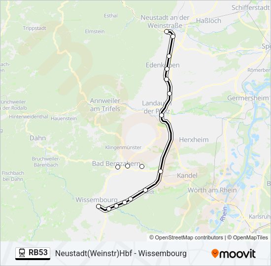 RB53 Train Line Map