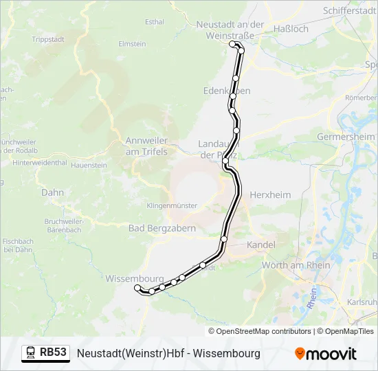 RB53 Train Line Map