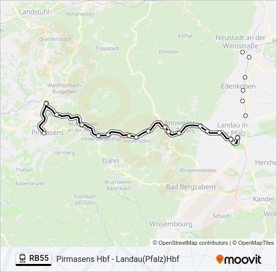 RB55 Train Line Map