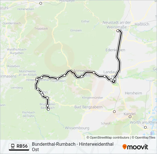 Bahnlinie RB56 Karte