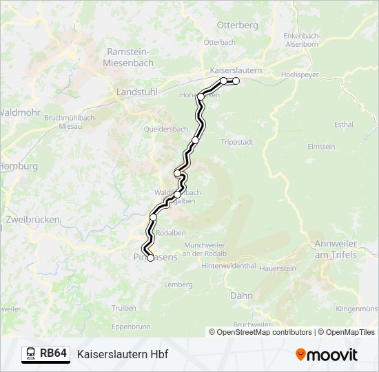 RB64 Train Line Map