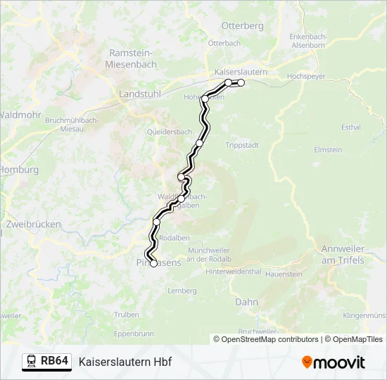 RB64 Train Line Map