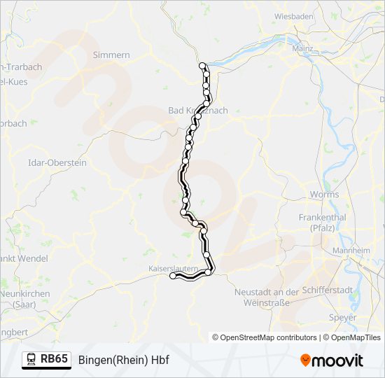 RB65 Train Line Map