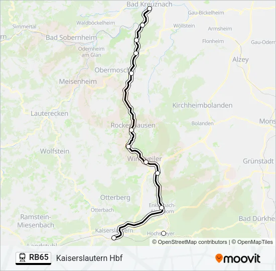RB65 Train Line Map