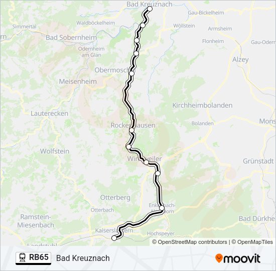RB65 Train Line Map