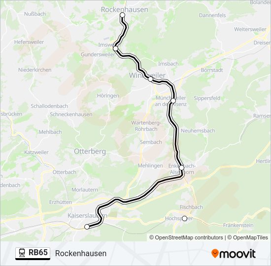 RB65 Train Line Map