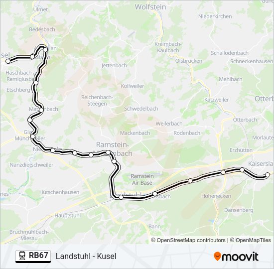 RB67 Train Line Map