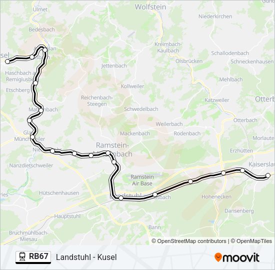 RB67 Train Line Map