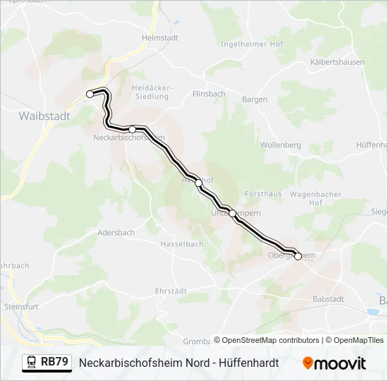 Bahnlinie RB79 Karte