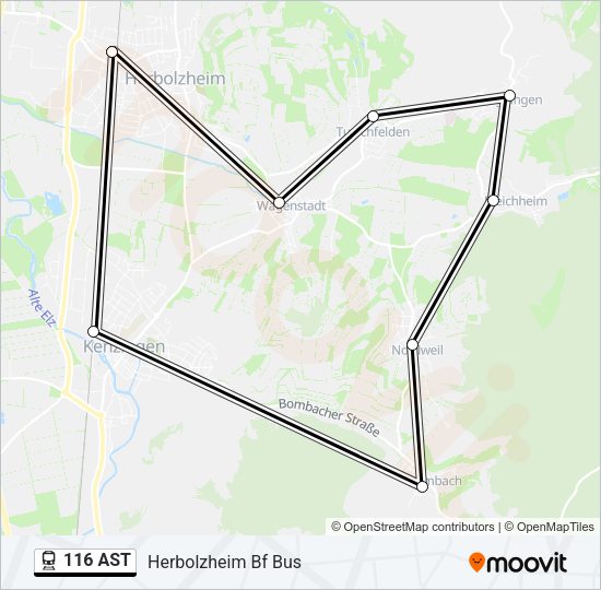 116 AST Train Line Map
