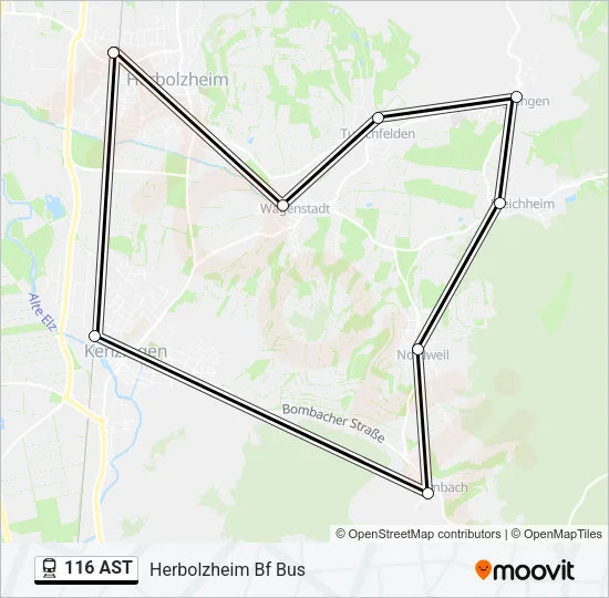 116 AST Train Line Map