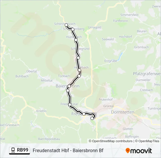 RB99 Train Line Map