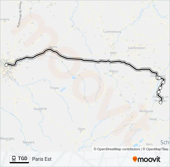 TGD Train Line Map