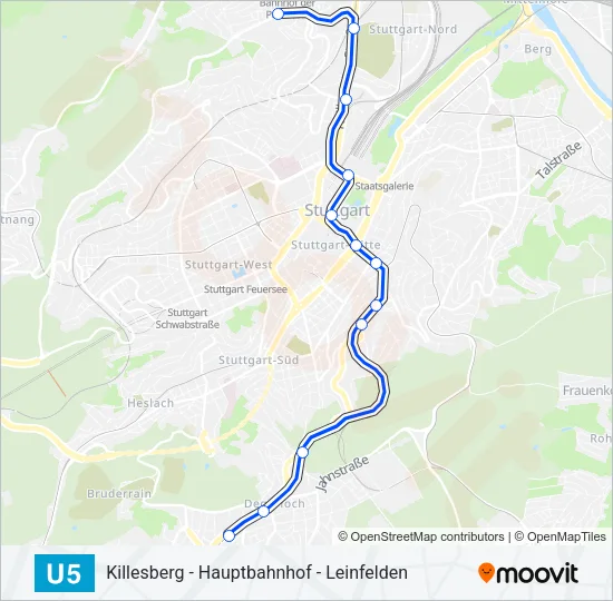 U5 Subway Line Map