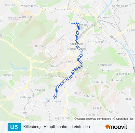 U5 Subway Line Map