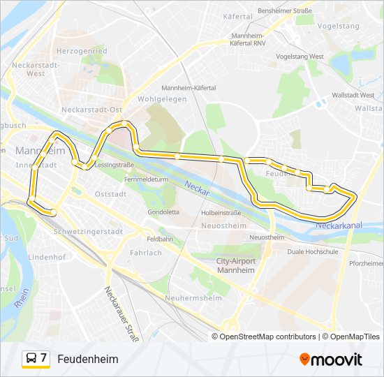 Автобус 7: карта маршрута