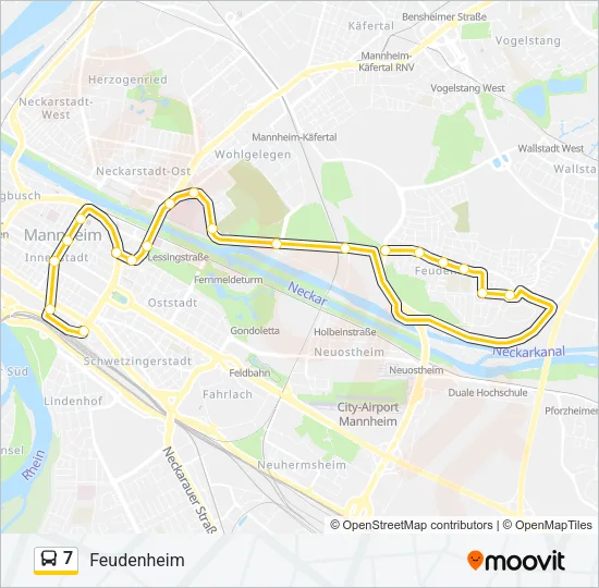 7 Bus Line Map