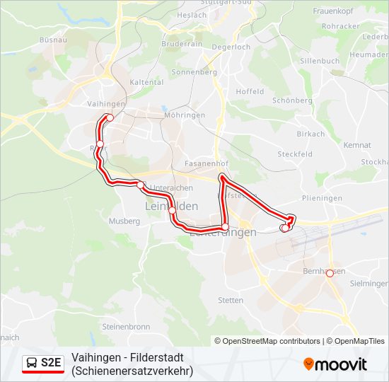 S2E Bus Line Map