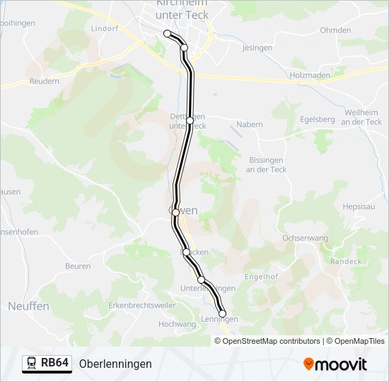 RB64 Train Line Map
