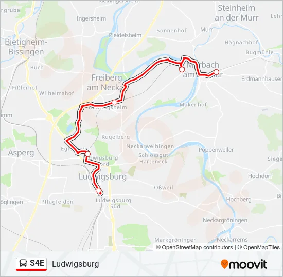 S4E Bus Line Map
