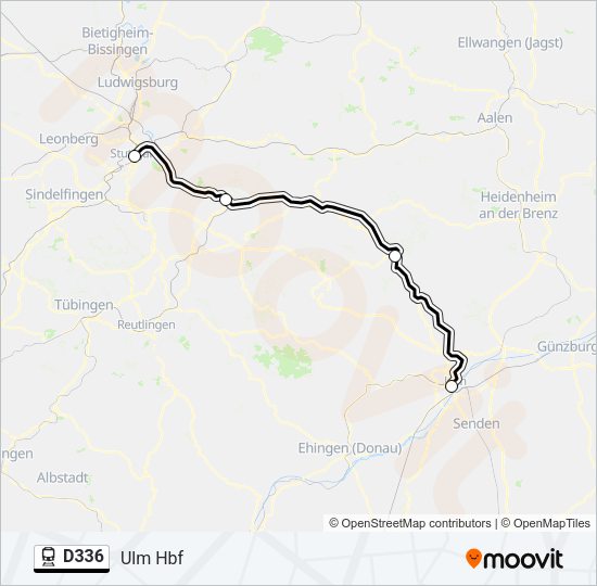 D336 Train Line Map