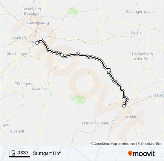 D337 Train Line Map