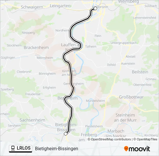 LRLOS Train Line Map