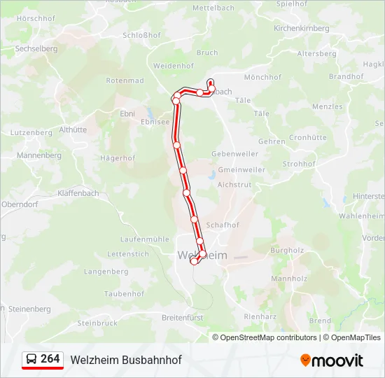 264 Bus Line Map