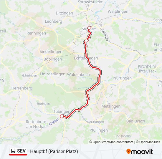 SEV Bus Line Map
