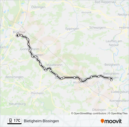 Bahnlinie 17C Karte