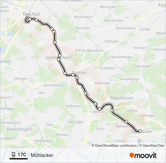 Bahnlinie 17C Karte