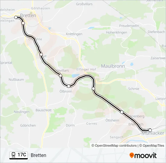Bahnlinie 17C Karte