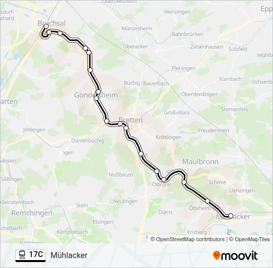 17C Train Line Map
