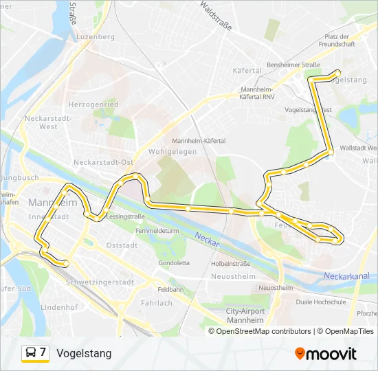 Автобус 7: карта маршрута