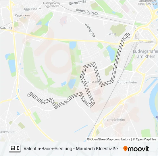 E Bus Line Map