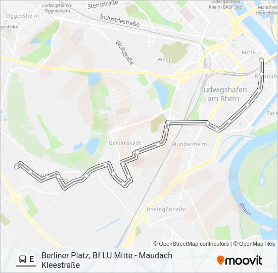E Bus Line Map