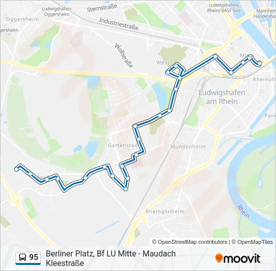 95 Bus Line Map