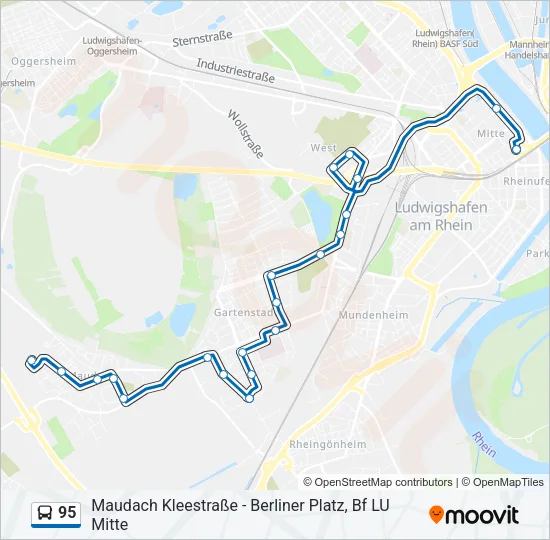 95 Bus Line Map