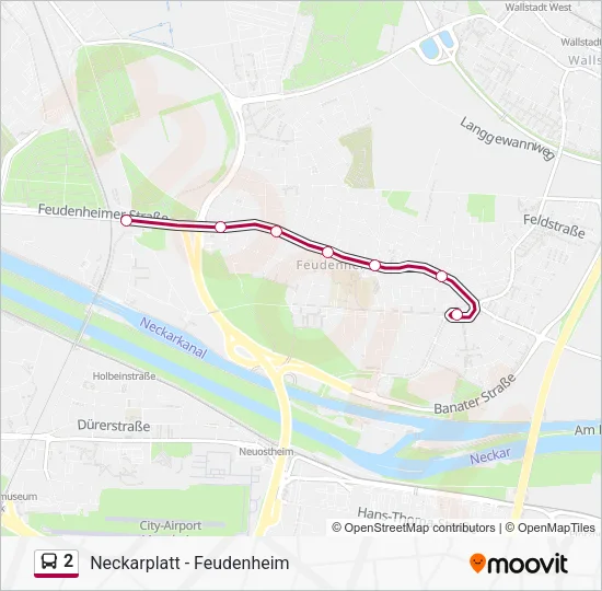 Автобус 2: карта маршрута