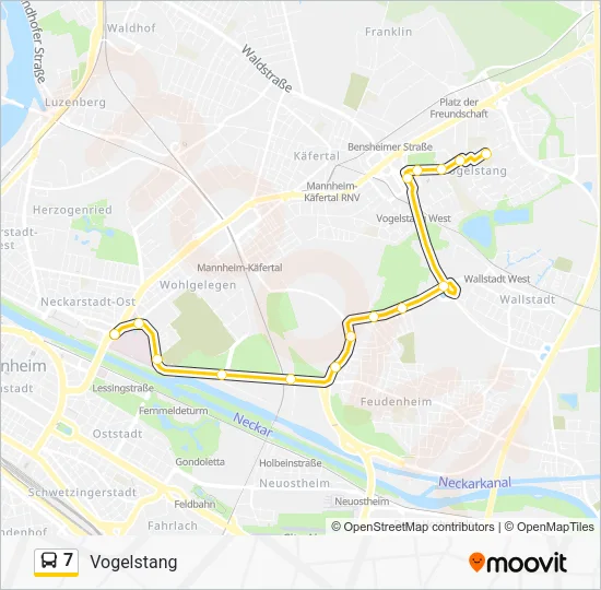 Автобус 7: карта маршрута