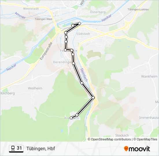 Поезд 31: карта маршрута
