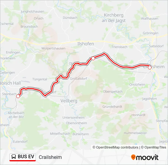 Автобус BUS EV: карта маршрута