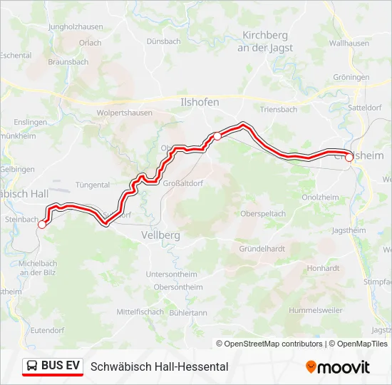 Автобус BUS EV: карта маршрута