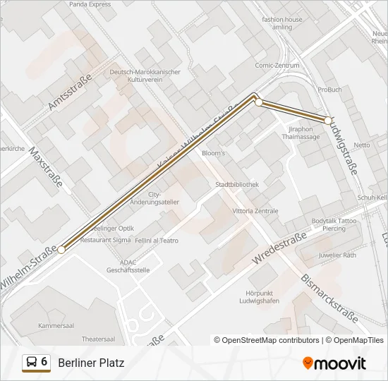 Автобус 6: карта маршрута