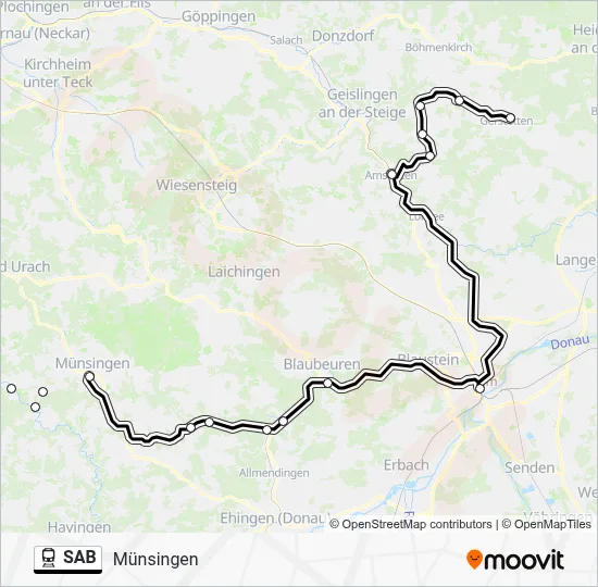 Sab Map SAB Route: Fahrpläne, Haltestellen & Karten - Münsingen (Aktualisiert)