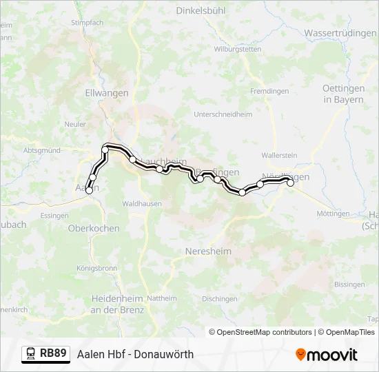RB89 Train Line Map