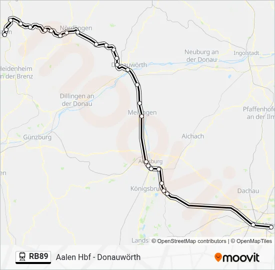 RB89 Train Line Map