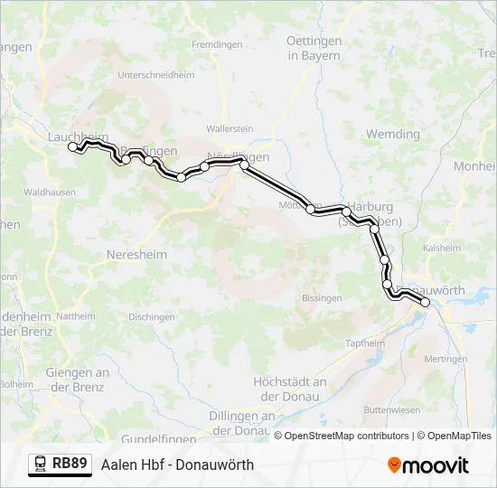 RB89 Train Line Map