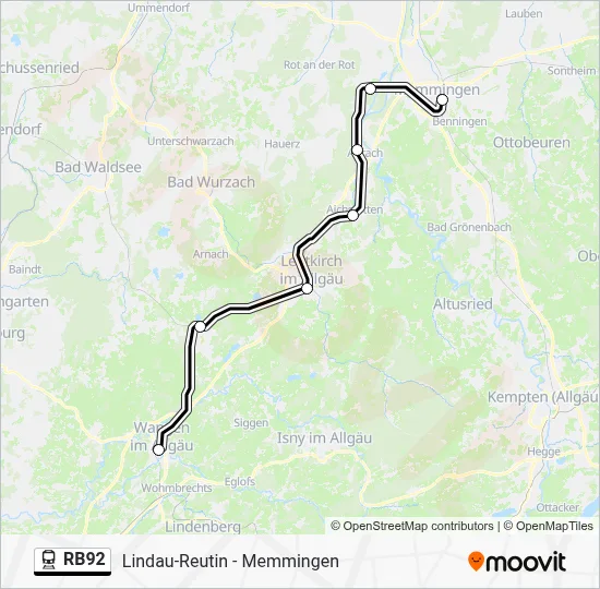 RB92 Train Line Map