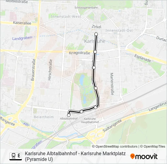 E Train Line Map